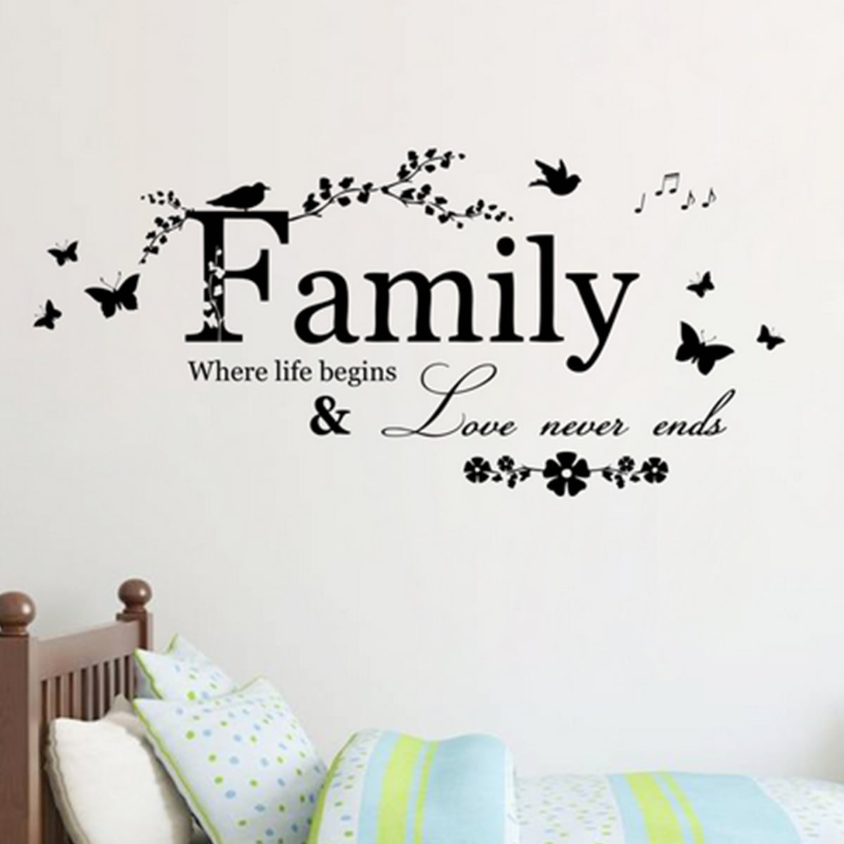 Removable Vinyl Art Quote Wall Decal Stickers Bedroom Mural DIY Home Room Decor 
