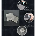 thumbnail image 3 of Stopper Kitchen Bathroom Shower Drain Cover Colander Bathroom Accessories 304 stainless Floor drain pad Sink Strainer Square Drain Cover Hair Filter 8.6CM, 3 of 7