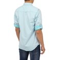 thumbnail image 2 of Ma Croix Mens Button Down Shirt Roll Up Sleeve Casual Long Sleeve Top, 2 of 3