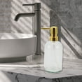 thumbnail image 6 of Unique Bargains 1 Pc Classic Cylindrical Soap Pump Dispenser for Hotel 400ml Clear Gold Tone, 6 of 6