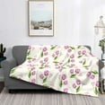 thumbnail image 2 of Fuzoiu Tulips Flowers Print Flannel Blanket,Throw Blanket,Flannel Home Decor,Fleece Bed Blankets,Cozy Soft Blanket for Bed, Sofa, Camping, and Travel-40"x30", 2 of 6