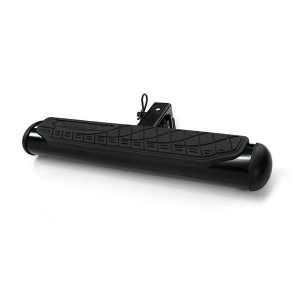 Go Rhino Truck Step 460B Hitch Mount; Fits 2 Inch Receivers; 4 Inch Oval Tubular Step; Non-Extendable; Stationary; Powder Coated; Black; Steel; 24 Inch Width