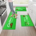 thumbnail image 3 of YIMEIS Coffee on green background Fall Kitchen Rugs, Xmas Holiday Kitchen Mat Decor Home Decorations, Green Christmas Mats for Kitchen Floor - 16''*24'', 3 of 10