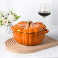 thumbnail image 6 of Last Chance Halloween Pumpkin Porcelain Pot,Dutch Oven With Lid 1.32 Cute Halloween Decor Pumpkin Pot Dutch Oven Stockpot Baking Dish Pumpkin Casserole For Fall Thanksgiving Decor Oven & Sto, 6 of 6