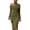 Army Green, variant on Women’s One Shoulder High Neck Ruched Midi Dress Elegant Semi Formal Wedding Guest Dress, White, L