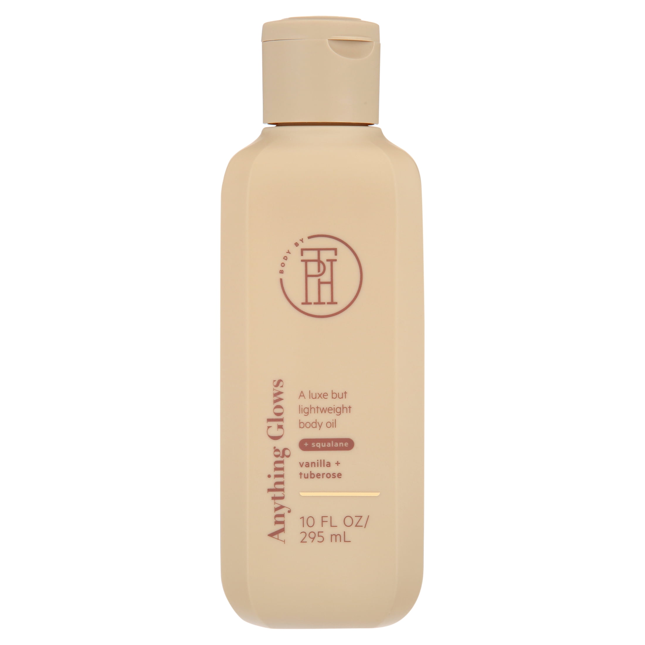 (3 pack) BODY by TPH Anything Glows Vegan Body Oil for Dry Skin with Squalane, Avocado Oil & Rosehip Oil for Women & Men, 10 oz.