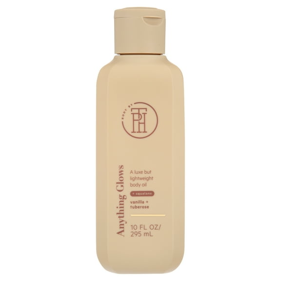 BODY by TPH Anything Glows Vegan Body Oil for Dry Skin with Squalane, Avocado Oil & Rosehip Oil for Women & Men, 10 oz.