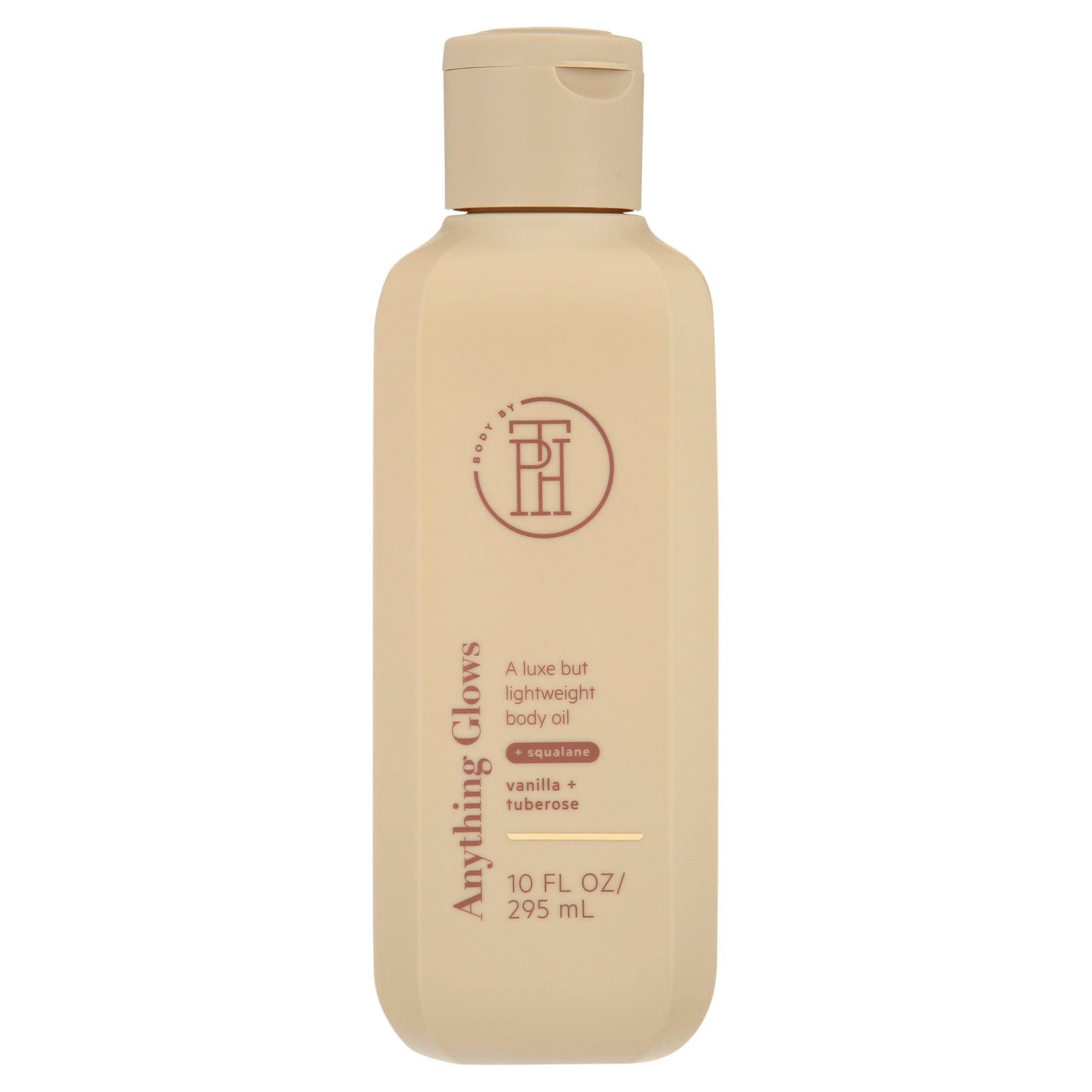 BODY by TPH Anything Glows Vegan Body Oil for Dry Skin with Squalane, Avocado Oil & Rosehip Oil for Women & Men, 10 oz.
