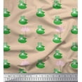 thumbnail image 1 of Soimoi Rayon Crepe Fabric Lotus & Frog Kids Print Fabric by The Yard 46 Inch Wide, 1 of 3