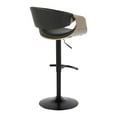 thumbnail image 6 of Symphony Adjustable Bar Stool, Black Bar Stools, Bar Chairs, Swivel Bar Stools, Bar Stools Set of 2, Bar Height Stools Set of 2 (Light Grey Wood, Black), 6 of 6
