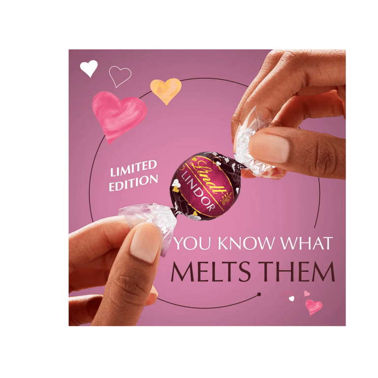 Lindt Lindor Strawberry Dark Chocolate Truffles, Limited Edition