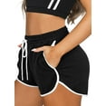 thumbnail image 3 of Womens Workout Shorts with Pockets Tie Dye Athletic Shorts Plain Lounge Shorts, 3 of 5