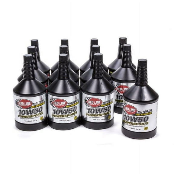 Redline Oil  1 qt. 10W50 Powersports Motor Oil - Pack of 12