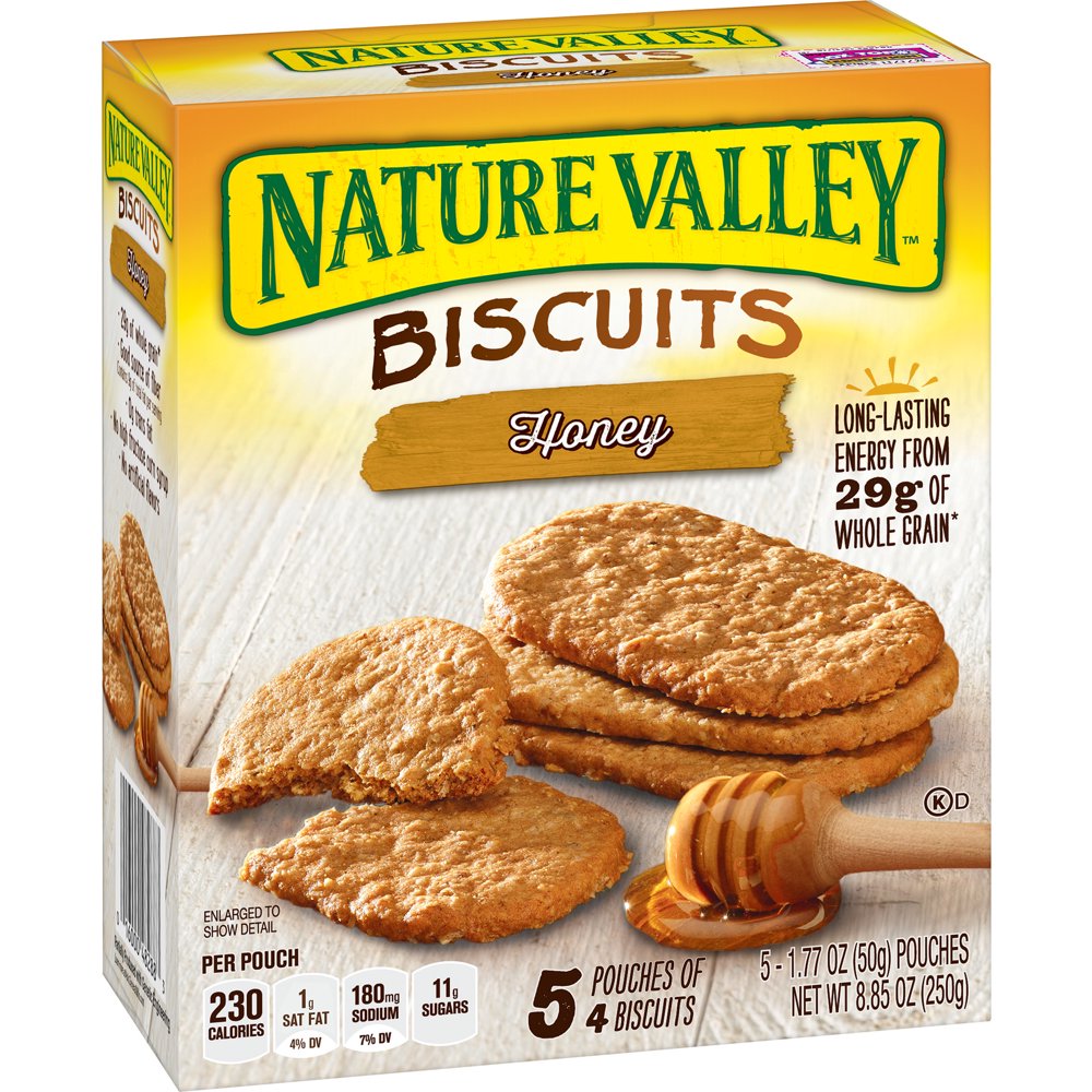 Nature Valley Breakfast Biscuits, Honey, 5 Pouches, 4Bars Per Pouch