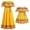 Yellow, variant on FYMNSI Mexican Dresses with Pockets for Toddler Girl Clothes Floral Off the Shoulder Dress Mommy and Me Boho Sundress White Blue 2-3T