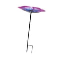 thumbnail image 2 of Baño para pájaros, comedero para pájaros, fácil de limpiar, recarga, regalos, decoración de jardín, base estable para Púrpura, 2 of 8