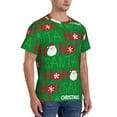 thumbnail image 4 of Yiaed Cute Santa Print Mens Short Sleeve Tight Fit T-Shirt, Crewneck Casual Tee-X-Large, 4 of 5