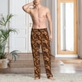 thumbnail image 5 of Uemuo Beautiful Ethnic African Women Pattern Men's Wide Leg Palazzo Lounge Pants with Pockets Light Weight Loose Comfy Casual Pajama Pants-Large, 5 of 9