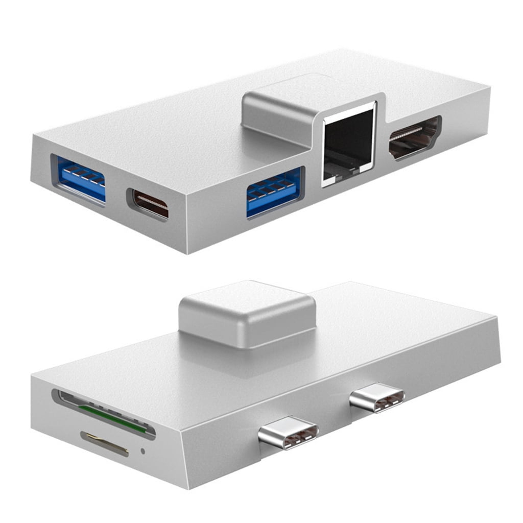 USB-C Docking Station for Surface Pro 8/9/X - 7-in-1 Hub with RJ45, PD 100W, and 4K HDMI-compatible Output