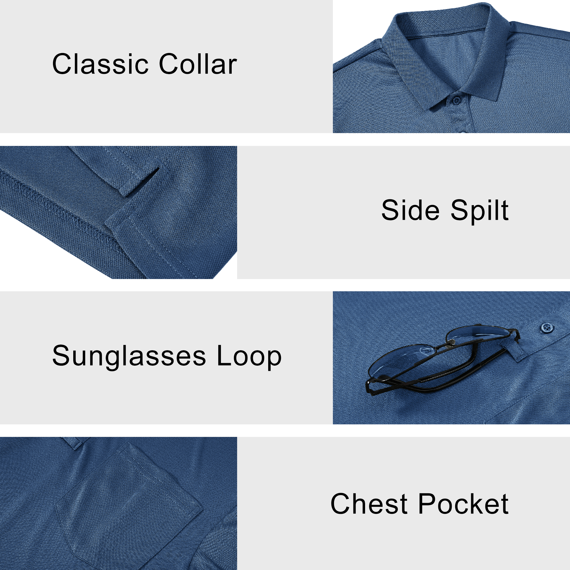 QPNGRP Men's Golf Polo Shirt with Moisture-Wicking Technology photo 4