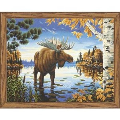 Dimensions Crafts Paintworks Paint by Numbers Kit, Majestic Moose