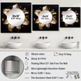 thumbnail image 4 of Designart "Gilded Lily Blossom Glamour On Black VIII" Lily Square Mirror For Wall Decor - Large Gold Square Printed Wall Mirror Art - Square Modern Mirror - Wall Mounted Square Large Mirror, 4 of 5