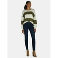 thumbnail image 3 of Dreamers By Debut Women's Striped Sweater with Blouson Sleeves, Midweight, Sizes XS-XL, 3 of 5
