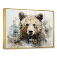 thumbnail image 2 of Designart "Necessities In A Bear Portrait" Minimalism Floater Framed Wall Art Living Room, 2 of 5