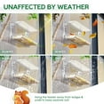 thumbnail image 6 of Clear Window Bird Feeder For Outdoors Mounted Strong Suction Cups 3 Larger Trays Size M, 6 of 8