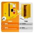 thumbnail image 5 of Lanfys 4 Gallon Safety Cabinet for Flammable Liquids， Fireproof Cabinets in Yellow for The Protection of Industrial Instruments , Storage Cabinets with Lock,Yellow, 5 of 8
