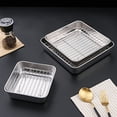 thumbnail image 5 of Homelife Anti-deformed Baking Pan Unbreakable Stainless Steel Smooth Edges Square Food Plate Household Supplies, 5 of 13