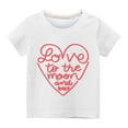 thumbnail image 3 of YLSDY Girl's Letter T Shirts Love to The Moon and Back Print Round Neck Short Sleeve Tee Summer Casual T Shirt White 4 Years, 3 of 3