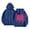 Navy, variant on COMVALUE Puff Hoodie for Women, Cute Palm Pink Graphic Pullover Sweatshirt (Navy, XXL)