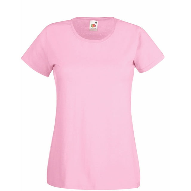 Camiseta casual de manga corta para mujer (Rosa Pastel)