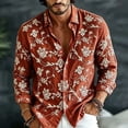 thumbnail image 2 of Bxsruta Men's Shirt Embroidered Long Sleeve Button Down Casual Vacation Tops, 2 of 6