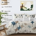 thumbnail image 3 of Colorful Stars Duvet Cover Set King Size, Vintage Blue Khaki Brown Star Shiny Diamonds Linen Texture 4 Piece Soft Microfiber Bedding Set with 1 Duvet Cover, 1 Flat Sheet, 2 Pillowcases, 3 of 9