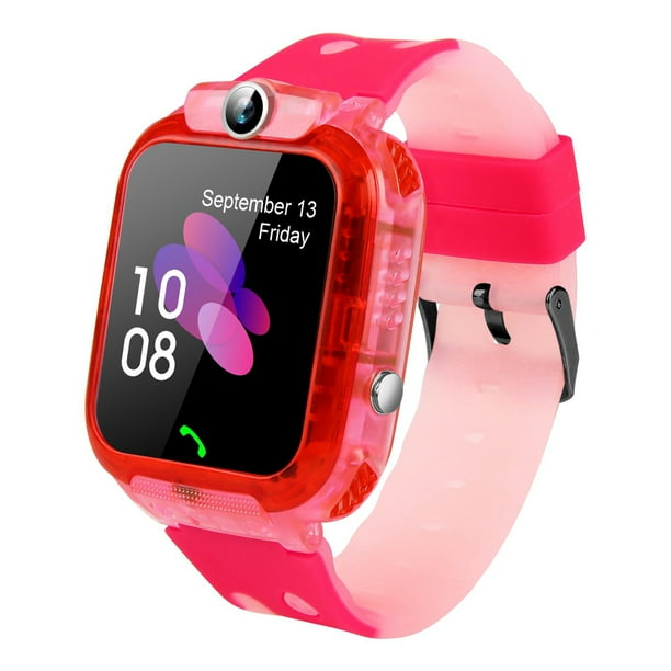 Reloj Inteligente S12 para Niños con Pantalla Táctil a Color de 1.44 Pulgadas, Resistente al Agua IP67, Batería Recargable de 400mAh, Control por App, Función SOS y Llamadas, Color Rojo.
