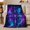 Galaxy Compass, variant on Purple Teal Galaxy Swirls with Stars, Dreamy Celestial Style for Space Lovers, Cosmic Nebula Pattern and Housewarming Gift, Cozy Flannel Blanket for Bedroom and Dorm, Home Decor