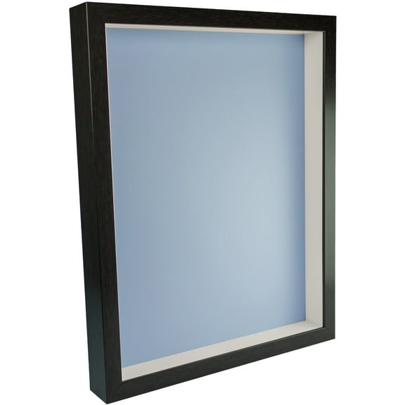 16x20 Shadow Box Frame In Brown With A 1 3/4" Usable Depth Includes Baby Blue Acid-Free Backing, UV