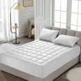 thumbnail image 7 of Fusion King Mattress Pad Quilted Fitted Mattress Protector Cooling Pillow Top Mattress Cover Breathable Fluffy Soft Mattress Topper with 8-21" Deep Pocket, 7 of 7