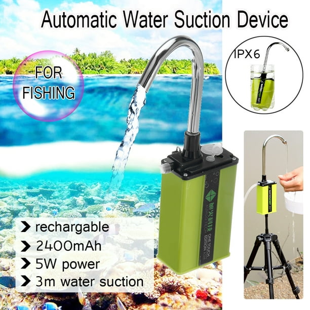 Water Electric Automatic Suction Device Portable Water Pump Fishing Tool 8h  