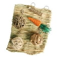 thumbnail image 2 of Cama de Hierba Portátil con Bolas de Hierba, Cama de Hierba Tejida de Paja, Almohadilla para Dormir, Juguetes para Masticar Conejos para Conejo, Hámst , 6 uds estilo G Yinane Juguetes de conejo, 2 of 8