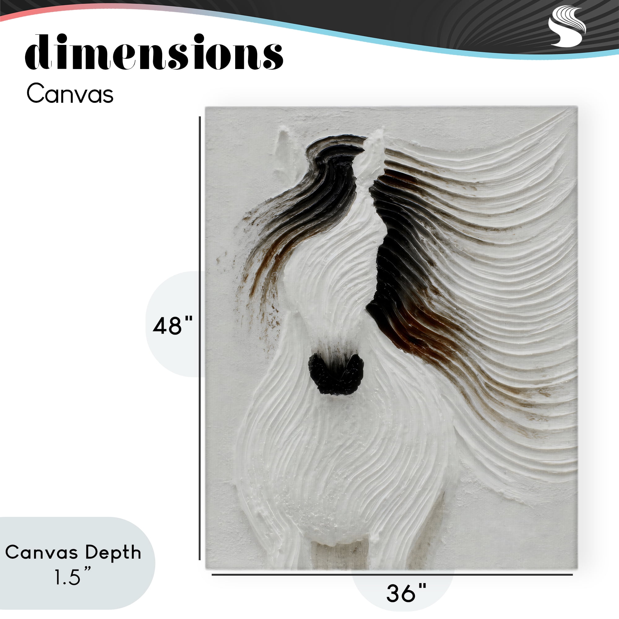 Stupell Industries Grooved Horse in Flowing Motion Canvas Wall Art, design by Ink Drop Loft