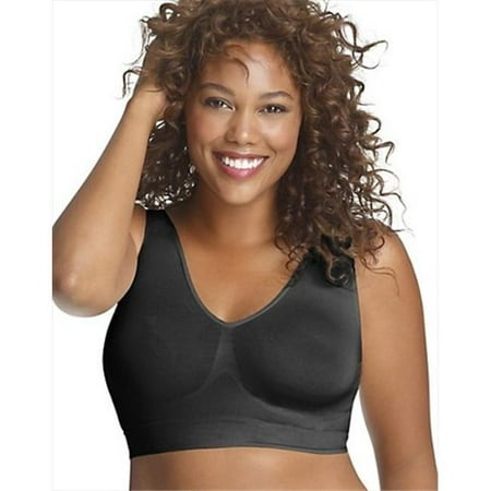 1263 Pure Comfort Seamless Wirefree Bra Size 2x 44 Black