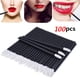 thumbnail image 1 of 100 piezas de cepillo de labios desechable negro, varitas de brillo, herramienta cosmética de maquillaje, 1 of 5