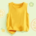 thumbnail image 4 of NIEWTR Girls' Loose Crew Neck Tank Tops Sleeveless Casual Summer Wide Strap Blouse Tees(Yellow,18-24 Months), 4 of 6