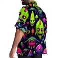 thumbnail image 3 of Alien Men's Short Sleeve Shirts with Spread Collar Tops, Casual Printed Poplin Shirt, Button Down Short Summer Beach Shirts - Unisex, 3 of 6