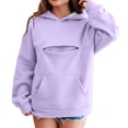 thumbnail image 3 of Hiijoy Girls Casual Hoodie Cat Pocket Long Sleeve Hooded Sweatshirt Kids Loose Pullover, 3 of 9