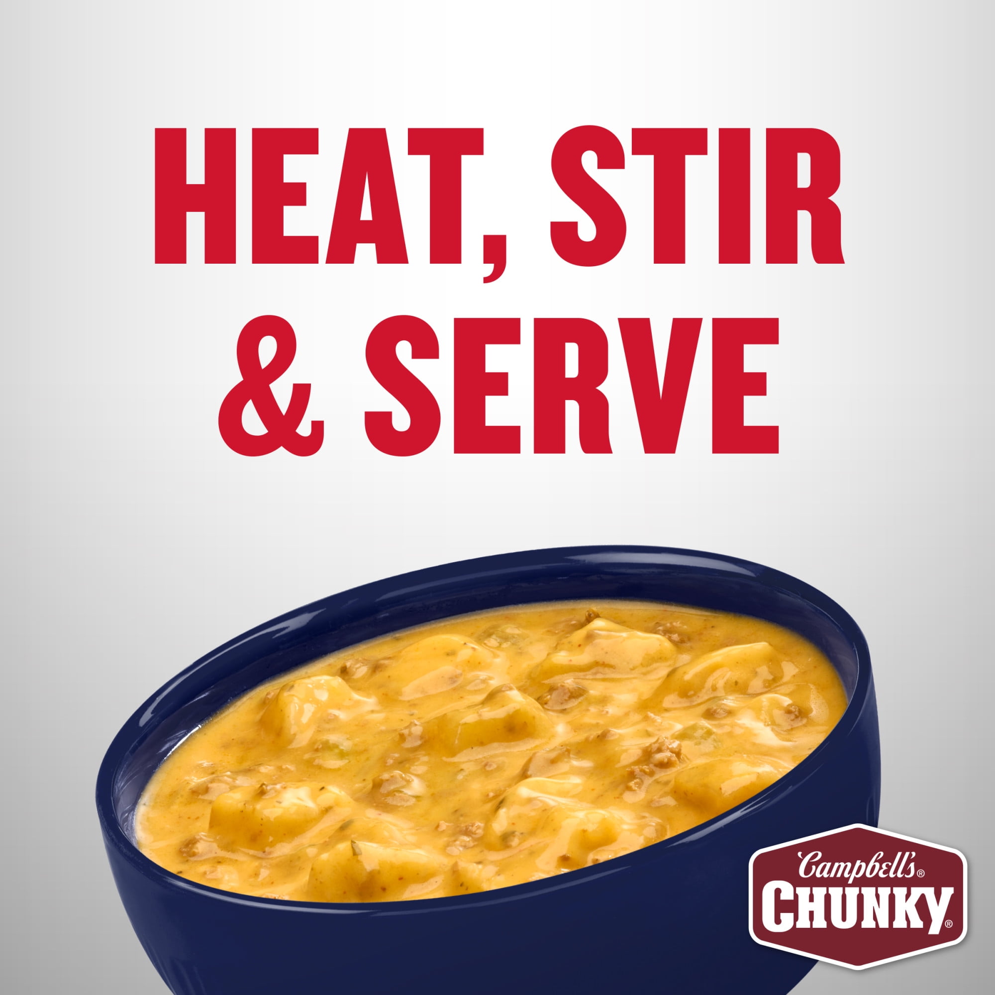 Campbell’s Chunky x Pabst Blue Ribbon Beer Cheese with Potatoes and Chorizo Soup, 18.8 oz Can