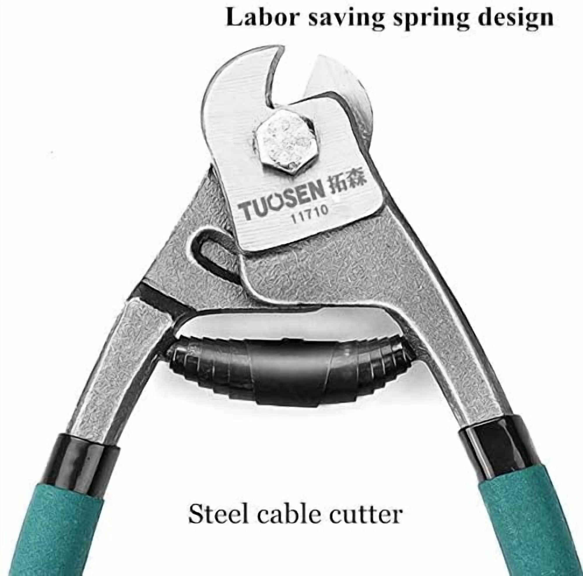 ABCISI 8 Inch Steel Wire Rope Cutter, Inner Outer Bicycle Brake Shift Cable Cutting Pliers, Heavy Duty Multifunction Pincers Tool for Soft Hard Cable Decking,Railing,DIY Projects,Clothes line,Winches